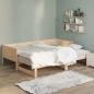 Preview: Ausziehbares Tagesbett Massivholz Kiefer 2x(80x200) cm