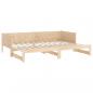 Preview: Ausziehbares Tagesbett Massivholz Kiefer 2x(80x200) cm