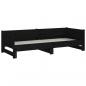 Preview: Ausziehbares Tagesbett Schwarz Massivholz Kiefer 2x(90x190) cm