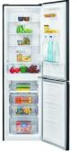 Preview: Bomann KG 7360 Stand Kühl-Gefrierkombination, 54,5cm breit, 247 L, Total No Frost, MultiAirflow-System, Schnellgefrierfunktion, schwarz/Edelstahl-Optik (773601)