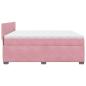 Preview: Boxspringbett mit Matratze Rosa 200x200 cm Samt