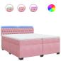 Preview: Boxspringbett mit Matratze Rosa 200x200 cm Samt