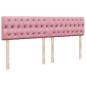 Preview: Boxspringbett mit Matratze Rosa 200x200 cm Samt