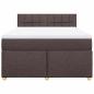 Preview: Boxspringbett mit Matratze Dunkelbraun 160x200 cm Stoff