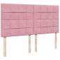 Preview: Boxspringbett mit Matratze Rosa 200x200 cm Samt