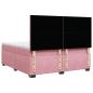 Preview: Boxspringbett mit Matratze Rosa 200x200 cm Samt