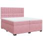 Preview: Boxspringbett mit Matratze Rosa 200x200 cm Samt