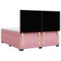 Preview: Boxspringbett mit Matratze Rosa 200x200 cm Samt