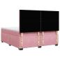 Preview: Boxspringbett mit Matratze Rosa 200x200 cm Samt