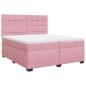 Preview: Boxspringbett mit Matratze Rosa 200x200 cm Samt