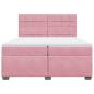 Preview: Boxspringbett mit Matratze Rosa 200x200 cm Samt