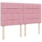 Preview: Boxspringbett mit Matratze Rosa 200x200 cm Samt