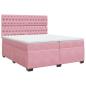 Preview: Boxspringbett mit Matratze Rosa 200x200 cm Samt