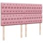Preview: Boxspringbett mit Matratze Rosa 200x200 cm Samt
