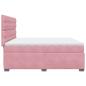 Preview: Boxspringbett mit Matratze Rosa 200x200 cm Samt