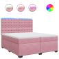 Preview: Boxspringbett mit Matratze Rosa 200x200 cm Samt