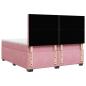 Preview: Boxspringbett mit Matratze Rosa 200x200 cm Samt