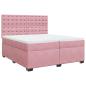 Preview: Boxspringbett mit Matratze Rosa 200x200 cm Samt