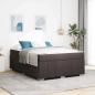 Preview: ARDEBO.de - Bettgestell mit Matratze Dunkelbraun 160 x 200 cm Stoff