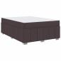 Preview: Bettgestell mit Matratze Dunkelbraun 160 x 200 cm Stoff