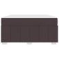 Preview: Bettgestell mit Matratze Dunkelbraun 160 x 200 cm Stoff
