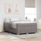 Preview: ARDEBO.de - Bettgestell mit Matratze Taupe 160 x 200 cm Stoff