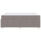 Preview: Bettgestell mit Matratze Taupe 160 x 200 cm Stoff