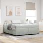 Preview: ARDEBO.de - Bettgestell mit Matratze Hellgrau 180 x 200 cm Samt