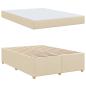 Preview: Bettgestell mit Matratze Creme 160 x 200 cm Stoff