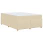Preview: Bettgestell mit Matratze Creme 160 x 200 cm Stoff