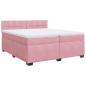 Preview: Boxspringbett mit Matratze Rosa 200x200 cm Samt