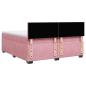 Preview: Boxspringbett mit Matratze Rosa 200x200 cm Samt