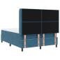 Preview: Boxspringbett mit Kopfteil Blau 140 x 200 cm Samt