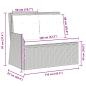 Preview: Gartenbank mit Kissen Grau Poly Rattan