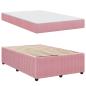 Preview: Bettgestell mit Matratze mit Matratze Rosa 120 x 200 cm Samt