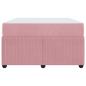 Preview: Bettgestell mit Matratze mit Matratze Rosa 120 x 200 cm Samt