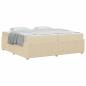 Preview: Bettgestell mit Matratze mit Matratze Creme 200 x 200 cm Stoff