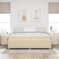 Preview: Bettgestell mit Matratze mit Matratze Creme 200 x 200 cm Stoff