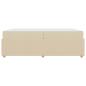 Preview: Bettgestell mit Matratze mit Matratze Creme 200 x 200 cm Stoff