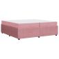 Preview: Bettgestell mit Matratze mit Matratze Rosa 200 x 200 cm Samt