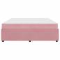Preview: Bettgestell mit Matratze mit Matratze Rosa 200 x 200 cm Samt