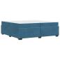 Preview: Bettgestell mit Matratze Dunkelblau 200 x 200 cm Samt