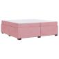 Preview: Bettgestell mit Matratze Rosa 200 x 200 cm Samt