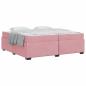Preview: Bettgestell mit Matratze Rosa 200 x 200 cm Samt