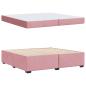 Preview: Bettgestell mit Matratze Rosa 200 x 200 cm Samt