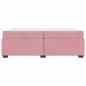 Preview: Bettgestell mit Matratze Rosa 200 x 200 cm Samt