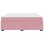 Preview: Bettgestell mit Matratze Rosa 200 x 200 cm Samt