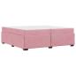 Preview: Bettgestell mit Matratze Rosa 200 x 200 cm Samt