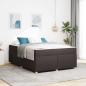Preview: ARDEBO.de - Bettgestell mit Matratze Dunkelbraun 140 x 200 cm Stoff