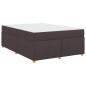 Preview: Bettgestell mit Matratze Dunkelbraun 140 x 200 cm Stoff